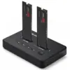 Qoltec M.2 NVMe SSD docking station PCIe USB C DUAL