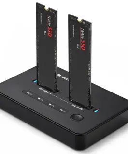 Qoltec M.2 NVMe SSD docking station PCIe USB C DUAL