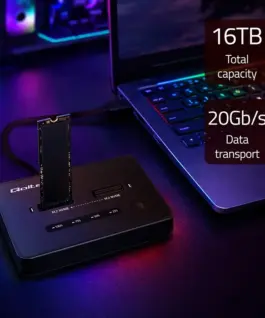 Qoltec M.2 NVMe SSD docking station PCIe USB C DUAL