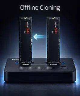 Qoltec M.2 NVMe SSD docking station PCIe USB C DUAL