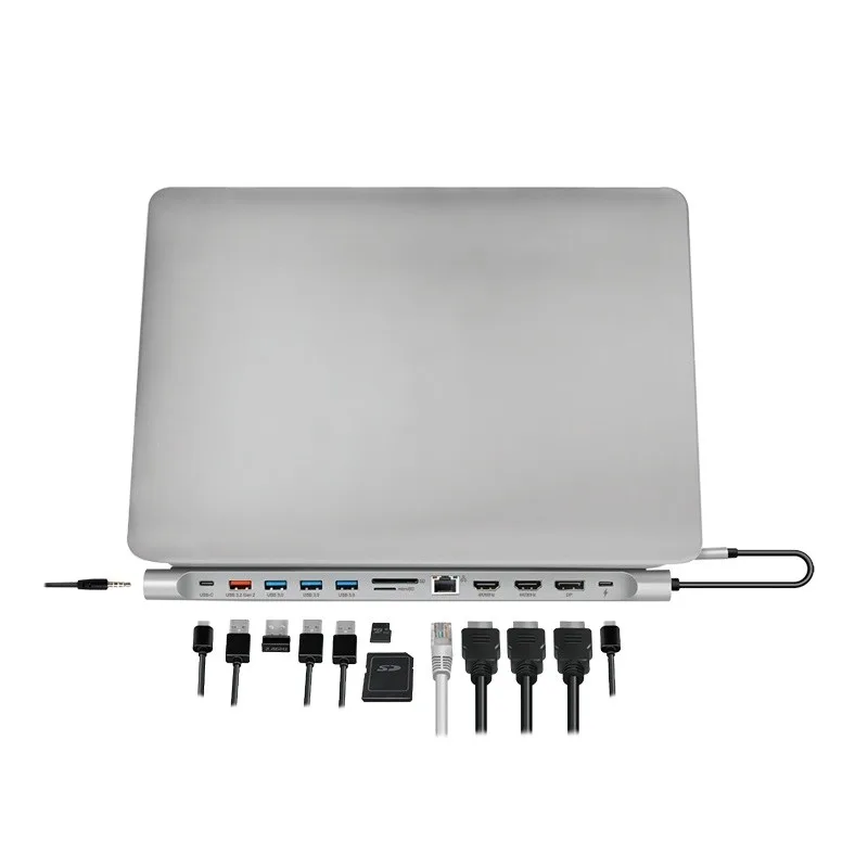 LogiLink USB3.2 docking station USB-C, 12 port, PD - Image 4