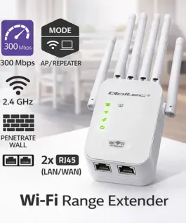 Qoltec WiFi signal booster Repeater Access Point
