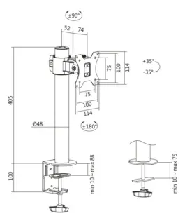 Alternative view of LogiLink Monitor mount 17-32 inches steel, 9kg max.