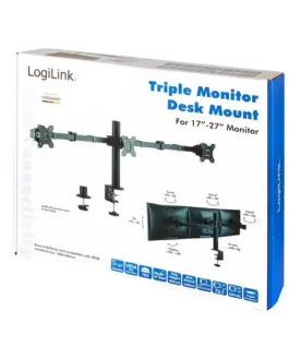 LogiLink Triple монитор mount 17- 27 инча 7kg per arm