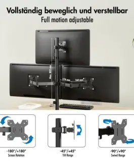 LogiLink Monitor mount triple 17- 27 inches