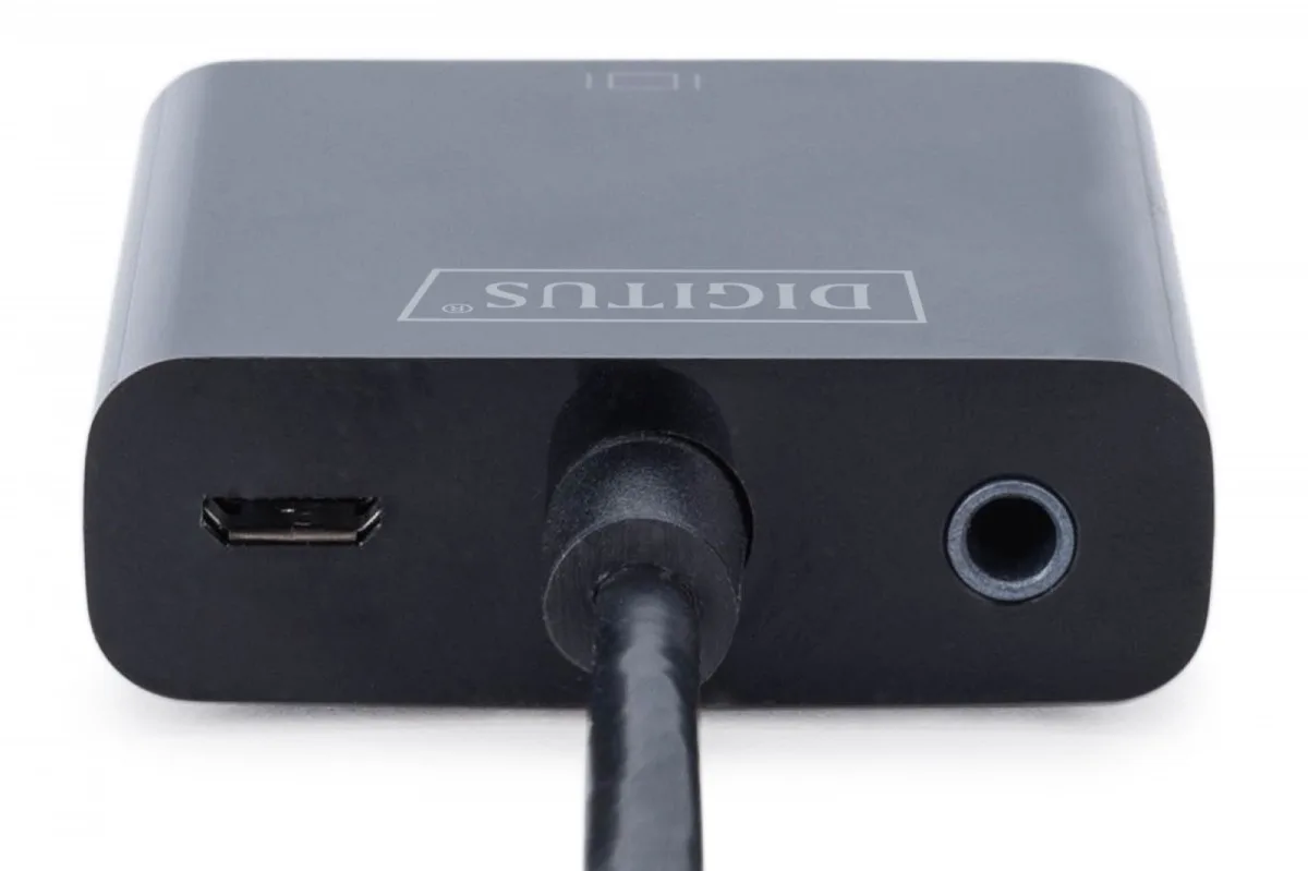 Digitus адаптер audio-video HDMI Type A VGA, FHD, with 3.5mm audio MiniJack - Image 2