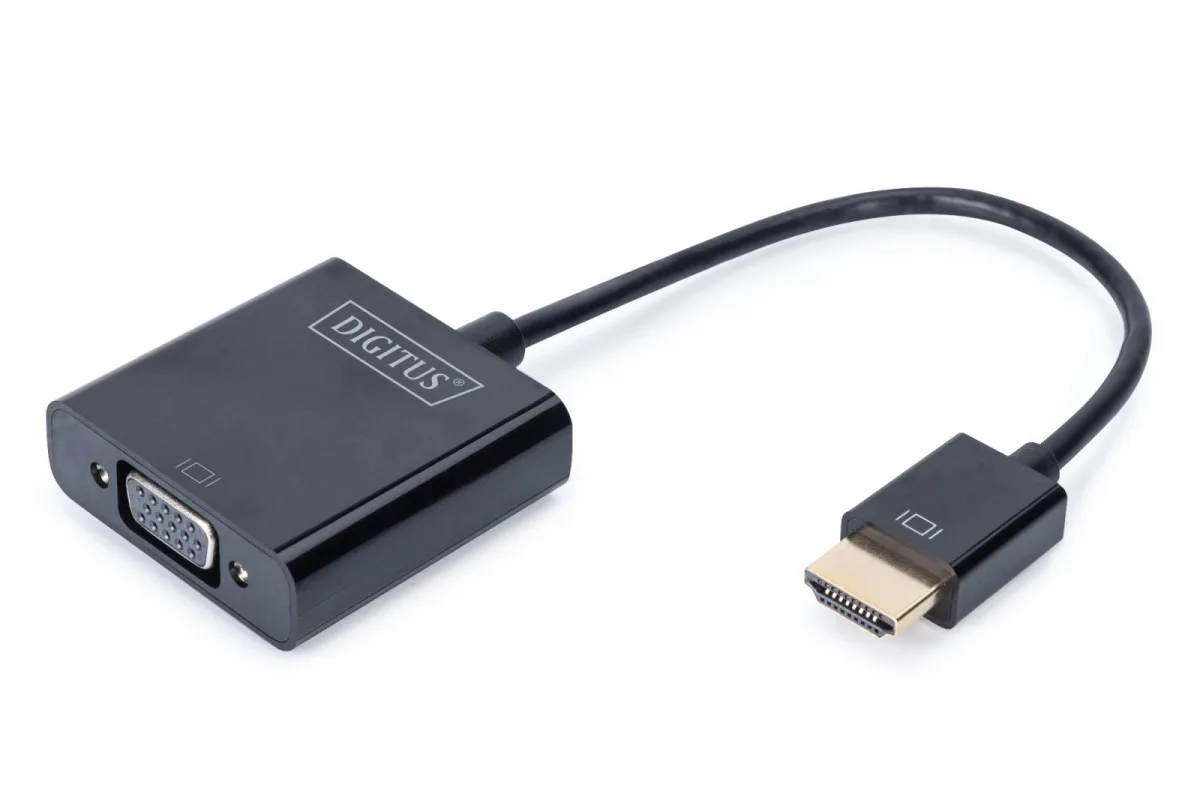 Digitus адаптер audio-video HDMI Type A VGA FHD with 3.5mm audio MiniJack