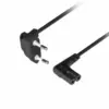 Lanberg Power cord EURO (radio) CEE 7/16- IEC 320 C7 3m angled VDE черен