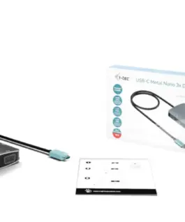 Alternative view of i-tec USB-C Meatl Nano 3x Display DP HDMI Docking Station Power Delivery 100 W
