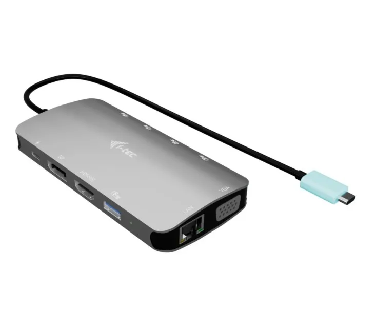 i-tec USB-C Meatl Nano 3x Display DP HDMI Docking Station Power Delivery 100 W