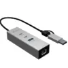 i-tec Metal HUB USB-C/USB-A 3 2x USB-C/1x USB-A / 2.5GLAN