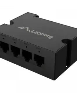 Alternative view of Lanberg Switch Din-Fe4-At-30W 1xIn 3xOut 100MB PoE Extender Fast Ethernet Din Rail at 30W