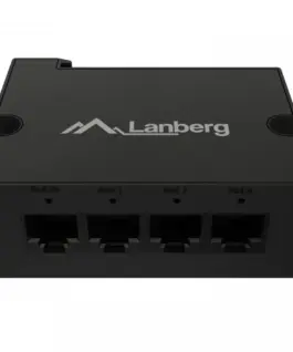 Lanberg Switch Din-Fe4-At-30W 1xIn 3xOut 100MB PoE Extender Fast Ethernet Din Rail at 30W
