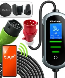 Alternative view of Qoltec Electric зарядно за кола 11kW 400V CEE 16A WiFi
