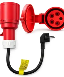 Alternative view of Qoltec Power адаптер CEE 16A 5P 400V for SCHUKO 230V