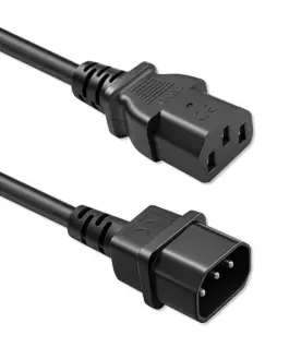 Qoltec Power кабел IEC C13 C14 3x1.0mm2 Pure copper 2m