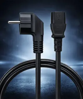 Qoltec Power кабел SCHUKO CEE angled plug IEC C13 2m