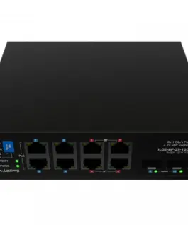 Lanberg Switch ILGE-8P-2S-120 Light Industrial POE 4XBT 4XAT 2XSFP DIN Gigabait