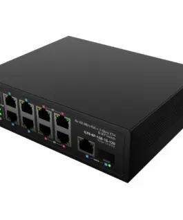 Lanberg Switch Light ILFE-8P-1GE-1S-120 Light Industrial POE 4XBT 4XAT SFP+ ETH DIN FAST