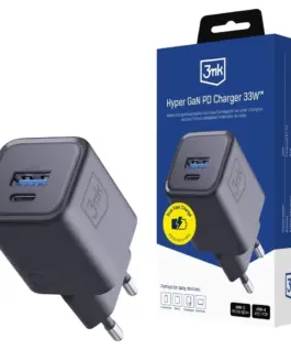 3MK зарядно GaN 33W QC4+ PPS AFC FCP SCP черен