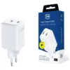 3MK зарядно GaN 45W QC4+ PPS 2C PD бял