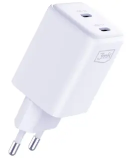 3MK зарядно GaN 45W QC4+ PPS 2C PD бял