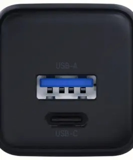 Alternative view of 3MK зарядно GaN 20W QC4+ 1xUSB-A 1xUSB-C черен