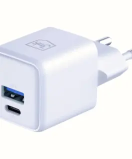 3MK зарядно GaN 20W PD QC4+ 1xUSB-A 1xUSB-C бял
