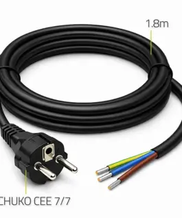 Qoltec SCHUKO CEE power кабел Cu stripped and soldere