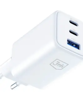 3MK зарядно GaN 65W QC4+ 1xUSB-A 2xUSB-C бял