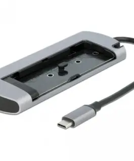 Alternative view of Докинг станция Delock USB-C, M.2 слот за SSD, HDMI, Gigabit LAN, 2xUSB-A, USB-C, Сива