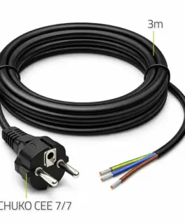 Qoltec SCHUKO CEE power кабел Cu stripped and soldere