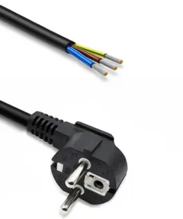 Qoltec Power кабел SCHUKO CEE angled plug Cu stripped