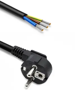 Qoltec Power кабел SCHUKO CEE angled plug Cu stripped