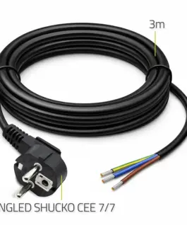 Qoltec Power кабел SCHUKO CEE angled plug Cu stripped
