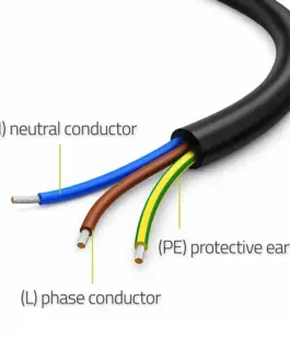 Qoltec Power кабел SCHUKO CEE angled plug Cu stripped