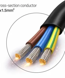 Qoltec Power кабел SCHUKO CEE angled plug Cu stripped