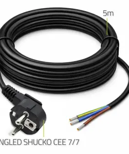 Qoltec Power кабел SCHUKO CEE angled plug Cu stripped