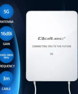 Qoltec 5G LTE anetnna 16dBi SMA 3300 3800 MHz 3m