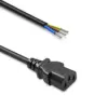 Qoltec Power кабел Cu stripped and soldeчервен IEC C13