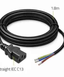 Qoltec Power кабел Cu stripped and soldeчервен IEC C13