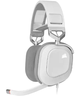 Геймърски слушалки CORSAIR HS80 RGB USB Headset White - EU