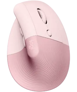 Безжична мишка LOGITECH Lift Bluetooth Vertical Ergonomic Mouse - ROSE/DARK ROSE