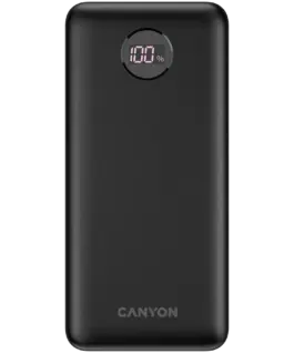 Външна батерия CANYON power bank PB-2002 LED 20000 mAh PD 20W QC 3.0 Black