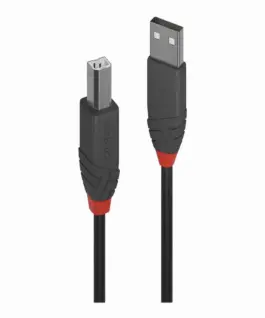 КАБЕЛ USB LINDY - USB to USB - USB 2.0 Type A to B Cable - Anthra Line - 50 m - Grey - PN