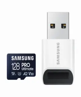 Карта памет Samsung PRO Ultimate microSDXC UHS-I 128GB Адаптер USB четец