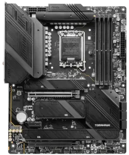 Alternative view of Дънна платка MSI MAG Z790 TOMAHAWK WIFI, ATX, Socket LGA 1700, Dual Channel DDR5 7200+(OC)MHz, 2x PCIe x16 slots, 4x M.2 slots, 1x HDMI, 1x DP, 4x USB 3.2 Gen2, 4x USB 3.2 Gen2, 4x USB 2.0, Type-C, 7.1 HD Audio, 2.5Gbps LAN