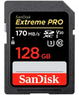 Карта памет SANDISK Extreme PRO 128GB V60 UHS-II SD cards 280/100MB/sV60C10UHS-II