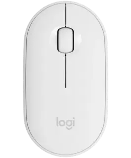 Безжична мишка LOGITECH M350S Pebble 2 Bluetooth Mouse - TONAL WHITE