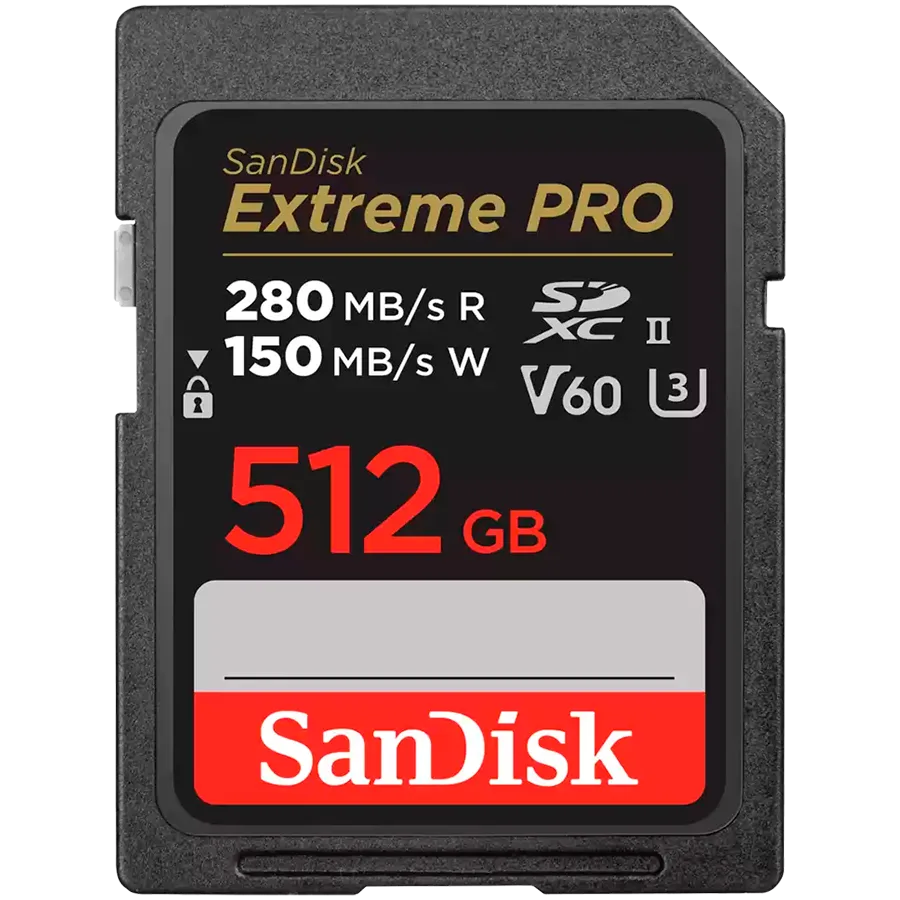 Карта памет SANDISK Extreme PRO 512GB V60 UHS-II SD cards 280/150MB/sV60C10UHS-II